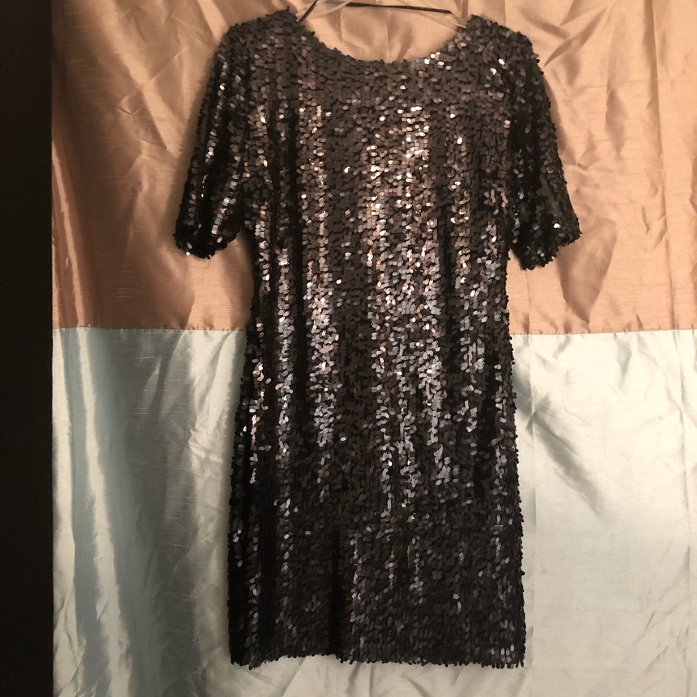 Ark & Co. Black Sequin Women’s 3/4 Sleeve Dress